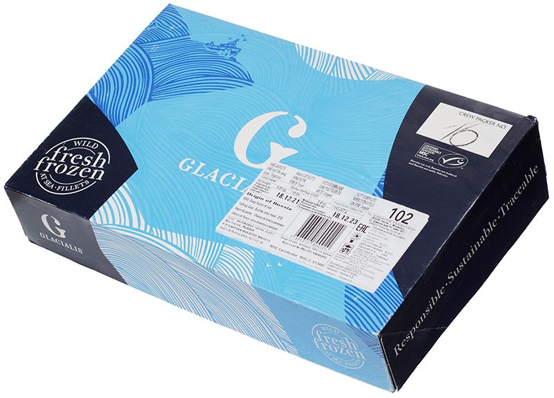 Филе трески Glacialis 9кг (судовая заморозка)